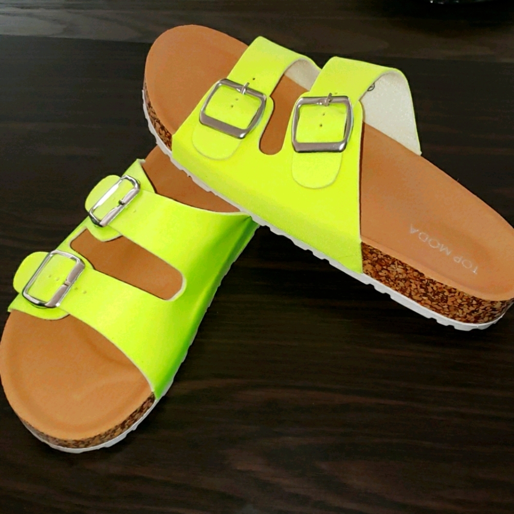 Neon Yellow Sandals
